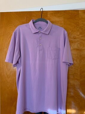 Peter Millar Seaside Wash Polo Shirt Large Light Purple Performance Golf Casual